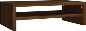 vidaXL barna tölgy színű szerelt fa monitorállvány 42x24x13 cm