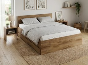 Ágy ELISA 120 x 200 cm, artisan tölgy Ágyrács: Léces ágyrács, Matrac: Sommera 18 cm matrac