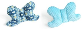 baby nelly csokornyakkendő kétoldalú párna - mintás, minky kék