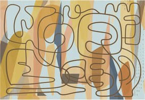 Fotótapéta Flizelin Fali szett Absztrakt formák 152x104 +Ragasztó