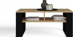 MIX 2P dohányzóasztal, 90x50x58 cm, tölgy-fekete