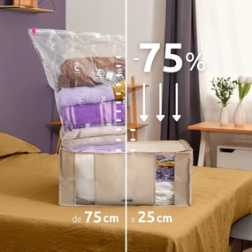 Vákuumos textil ruhatároló doboz 65x50x27 cm Life – Compactor