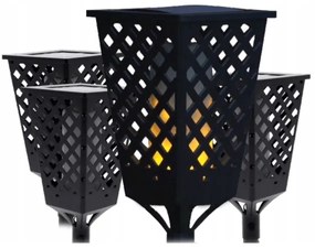 LED napelemes lámpa érzékelővel LED/0,6W/5,5V IP65 2000 mAh 107 cm fekete