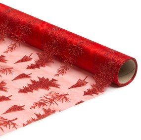 Karácsonyi asztalterítő futó &#8211; piros &#8211; 180 cm