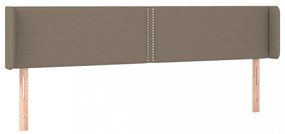 tópszínű szövet fejtámla 163x16x78/88 cm