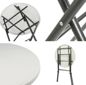 GARTHEN Parti asztal összecsukható BISTRO Fehér 80 x 110 cm