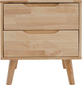Éjjeliszekrény, masszív fa, természetes, BRUNI