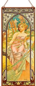 Alfons Mucha - Reggeli ébredés üvegkép, falikép