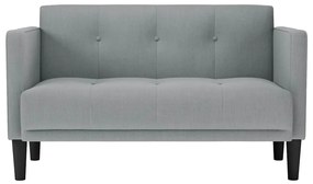 világosszürke szövet loveseat kanapé 111 cm