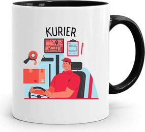 Fekete Bögre Futárnak Legjobb Futár Ajándék fényképes nyomtatással