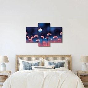 Pitypang képe kék pillangóval (90x60 cm)