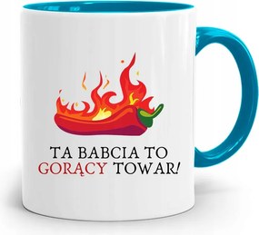 Kék Bögre Nagymama Napja Jó Reggelt Nagymama! fényképes nyomattal