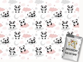 Fotótapéta Flizelina Gyerekek Éjszaka Álom Hold Csillagok Panda Mackó 400x280 ragasztó