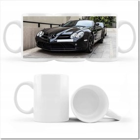 Nyomott mintás bögre fekete sportos Mercedes