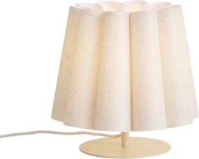 Japandi asztali lámpa bézs szövet lámpaernyővel 22 cm - Jenni