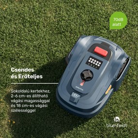 GrassConnect robotfűnyíró, Gyepápolás akár 1 000 m²-es területig, Vezérlés alkalmazás segítségével