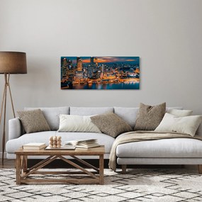 Éjszakai város képe (120x50 cm)