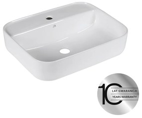 Laveo Mogami, asztali mosdó 505x405x140 mm, fényes fehér, LAV-VUM_6150
