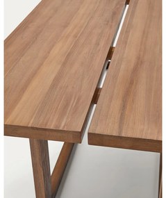 Natúr színű teakfa étkezőasztal 100x220 cm Sashi – Kave Home