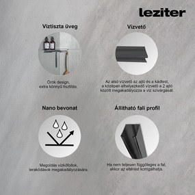 Alor kádparaván 120x140 cm Black