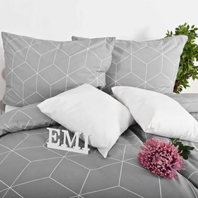 EMI Alya grey pamut ágyneműhuzat, A standard egyszemélyes ágy szett tartalma: 1x 140x200 + 1x 70x90