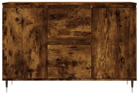füstös tölgy színű szerelt fa tálalószekrény 101,5 x 35 x 70 cm