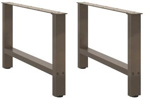 2 db natúr acél dohányzóasztal láb 70 x (42-43) cm acél