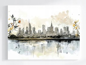 Canvas Vászonkép Varsó Panoráma Skyline Kultúrpalota 100x75