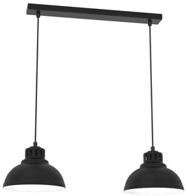 Luminex Csillár zsinóron SVEN 2xE27/15W/230V fekete LU9082