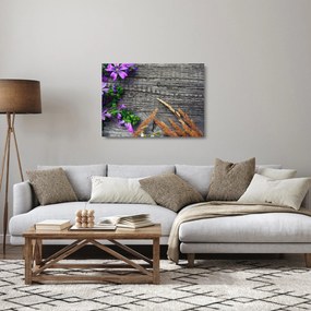 Kép - réti virágok (üvegen) (70x50 cm)