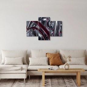 Szürke absztrakció kép (90x60 cm)