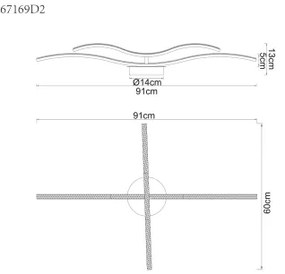 Globo 67169D2 - LED Csillár JULES LED/20W/230V