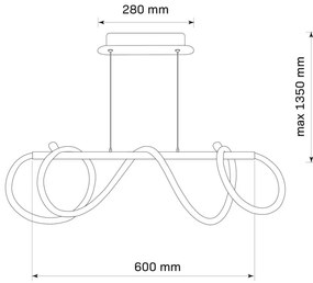 Polux EMMA 329080 Lepel lámpa 1x38W/LED 4000K 4450lm IP20