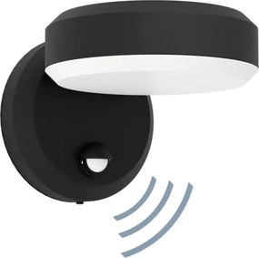 EGLO 900674 FORNACI Fali Lámpa Mozgásérzékelővel Fehér, Fekete LED IP44