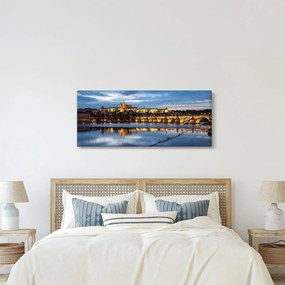 A prágai vár és a Károly-híd képe (120x50 cm)