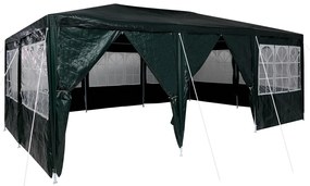 Parti sátor 10 oldalfallal Zöld 6x4 m PE