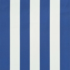 feltekerhető kék és fehér napellenző 350 x 150 cm