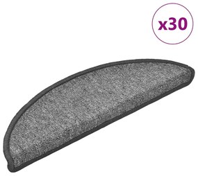 30 db sötétszürke lépcsőszőnyeg 56x17x3 cm