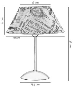ONLI - Asztali lámpa MAIDA 1xE27/15W/230V 38 cm barna