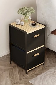 2 Katlı Çekmece - Beige, Black