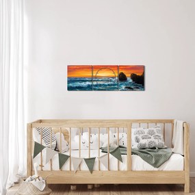Kép - naplemente (órával) (90x30 cm)