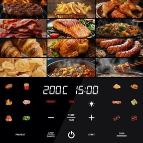 TESLA Electronics AirCook - Okos légsütő 9 l 1700W/230V Wi-Fi