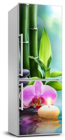 Dekor matrica hűtőre Orchidea és bambusz FridgeStick-70x190-f-87258521