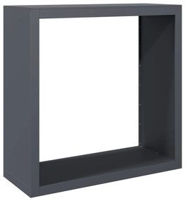 antracitszürke acél tűzifatároló 100 x 40 x 100 cm