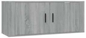 szürke sonoma színű fali TV-szekrény 100x34,5x40 cm