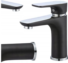 Egykaros Fürdőszobai Álló Mosdó Csaptelep Senja Fekete Króm