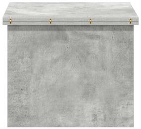 vidaXL Dohányzóasztal Beton Szürke 55 x 54,5 x 45 cm Faanyag