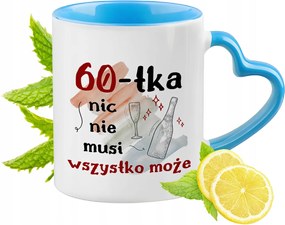 Születésnap 60 60-es 60-as Kék Bögre Szív Alakú Füllel Ajándék