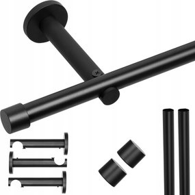 Függönykarnis Szimpla Fém 340 CM 19 MM Loft 4 Választható Szín Matt Fekete