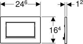 Geberit 115.893.KJ.1-Sigma30 öblítő nyomólap 24,6x16,4 cm fehér/fényes króm